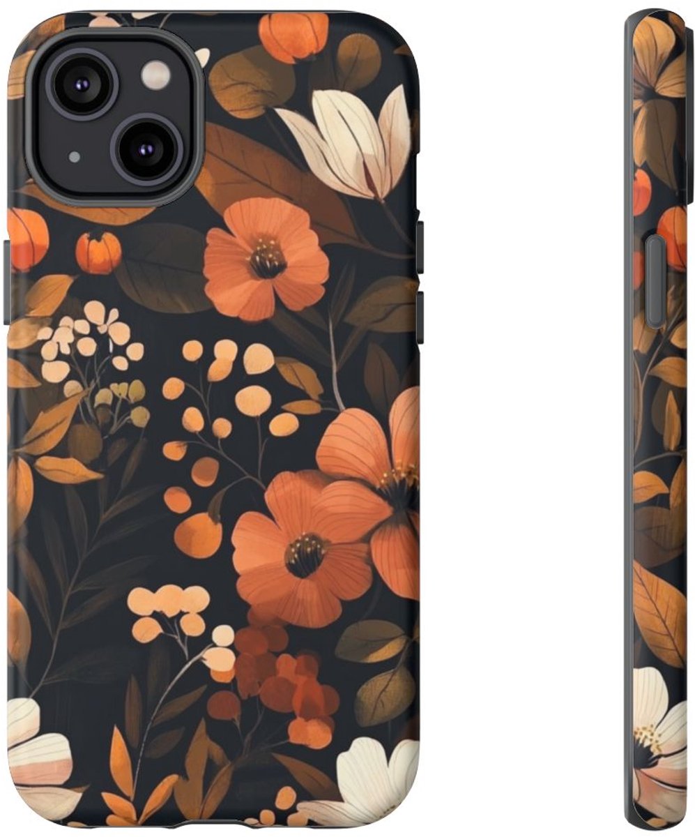 Herfstachtig Bloemenpatroon – Telefoonhoesje Geschikt voor iPhone 14 Plus