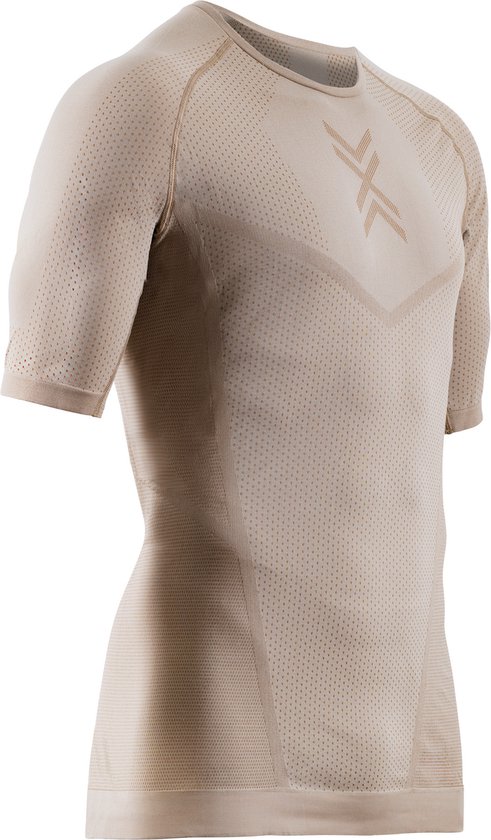Foto: X bionic xceed run shirt korte mouwen voor mannen hoogwaardig hardloopshirt ideaal voor training en jogging uitgebreide thermoregulatie en duurzaam ontwerp zand donker zand xxl