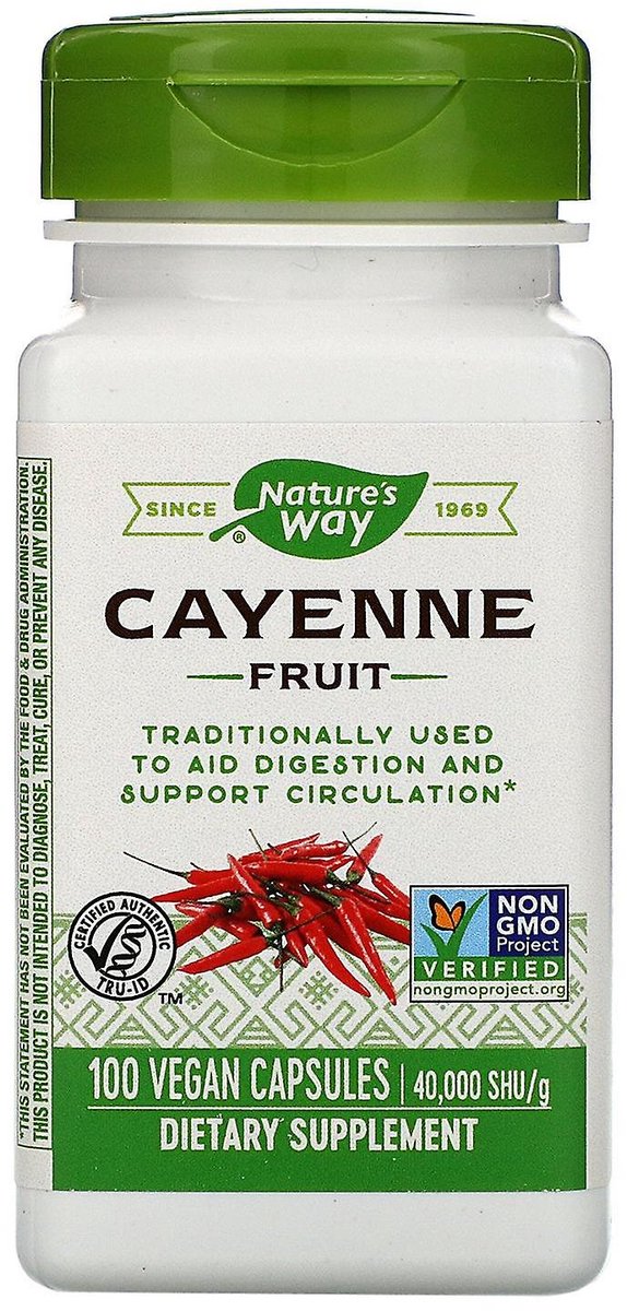 Nature's Way, Cayenne Fruit, 40,000 SHU, 100 Vegan Capsules