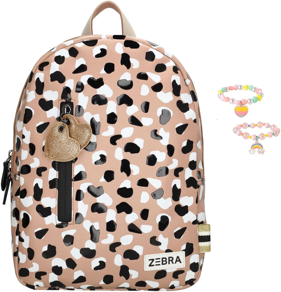Zebra Rugzak Mila Panter Print - kinderrugzak, rugtas, kinderrugtas, schooltas + armbandje