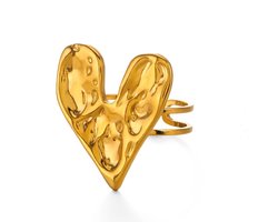 Luxxie statement ring-hart ring goud-stainless steel ring-kado voor haar -kerst kado-hypoallergeen