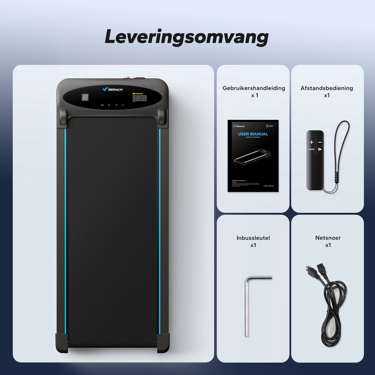 Afbeelding 2 van MERACH 3-in-1 Loopband voor Thuis - 1-6 km/u Wandelband met LCD-scherm - Walking pad met App - 2.75HP Treadmill - Incl. afstandsbediening - Compatibel met Kinomap/Zwift