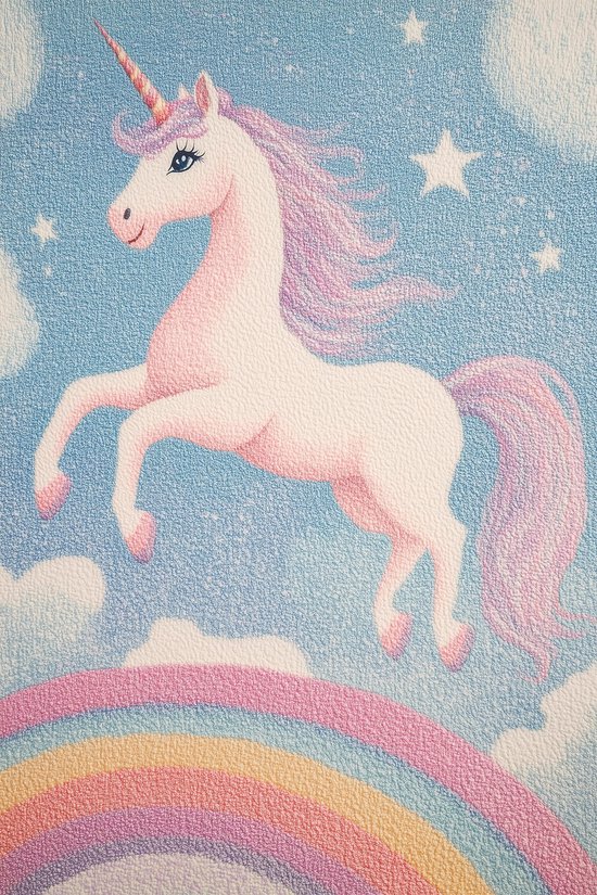 Eenhoorn Regenboog Poster - Magisch Posters - Fantasie - Wanddecoratie Kinderkamer - 180 gram papier - XS6362KMD - Formaat 30 x 40cm