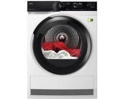 AEG Series 9000 TR9W75780, Vrijstaand, Voorlader, Warmtepomp, Wit, Draaiknop, Touch, Rechts