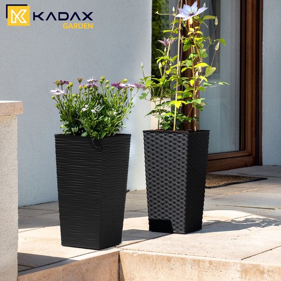 3 X Bloempot EK rond 20cm Zwart
