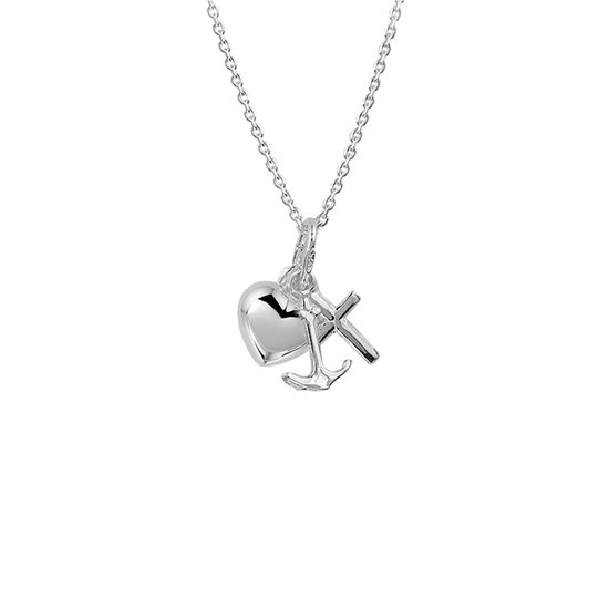 GLAMS - Collier Croyance, Espoir Et Amour 1.1 mm 41 + 4 cm - Argent