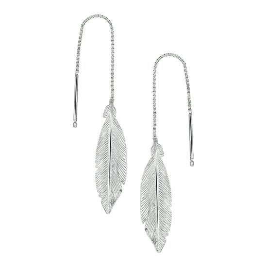 GLAMS - Boucles d'oreille longues Ressort - Argent