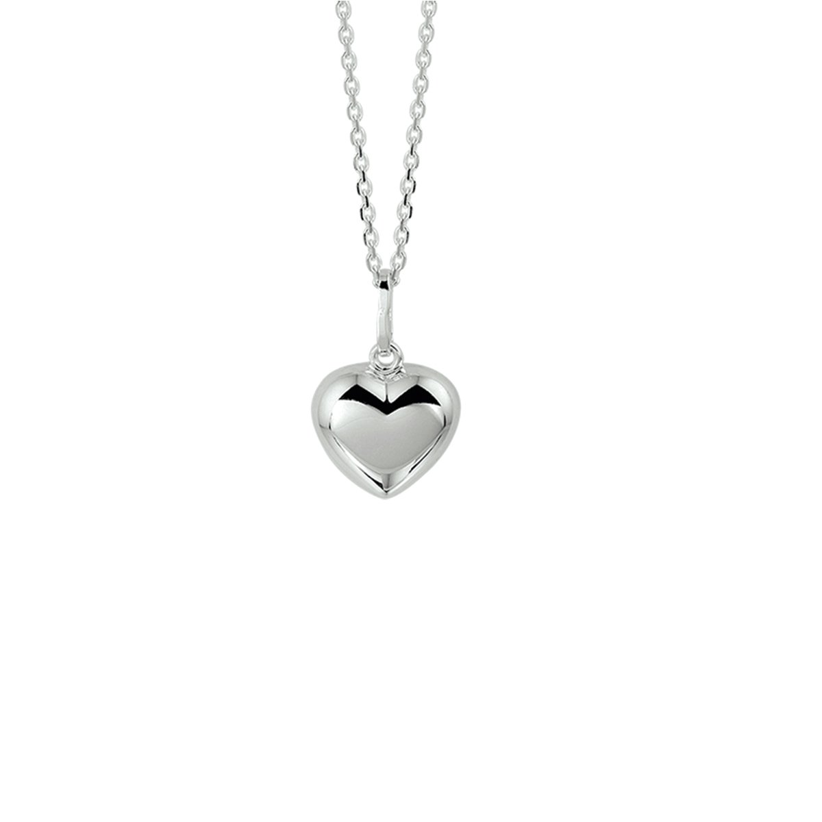 Glams ketting hart 1,1 mm 41 + 4 cm - Zilver