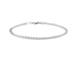 Armband vossestaart 2,5 mm 19 cm - Zilver