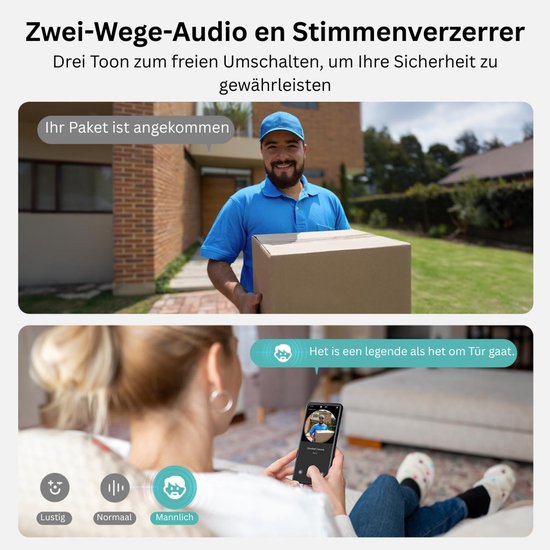 CLGP® Deurbellen met Camera - Video Deurbel - Draadloos - Full HD van CLGP — afbeelding 4