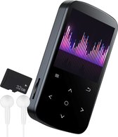 Nuvance MP3 Speler met Bluetooth - Touchscreen - Incl. Oordopjes & 32GB SD Kaart - Voice Recorder Digitaal - Zwart