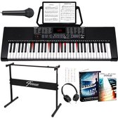 Bol.com Finesse Keyboard Piano - Verlichting - Statief & Accessoires - 61 Keys - Digitale Piano - Elektrische Piano - Kind aanbieding