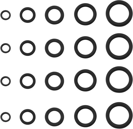 Allecto Plus - Bagues de Pêche ronds en acier inoxydable avec revêtement noir mat, 100 pièces - 5 tailles - Accessoire de connecteur d'appât - Bagues Séparation de Pêche (2/3,1/3,7/4,4/5,3 mm)