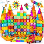 Magnetic Tiles - Magnetisch Speelgoed - Magnetische Tegels - Educatief & Constructie - Montessori Speelgoed - 100 Stuks - Magnetische Bouwstenen - Magnetische Bouwblokken - Voor 3, 4, 5, 6, 7, 8, 9 Jaar - Bouw je Magna Wereld - Kinderen - Playnetix