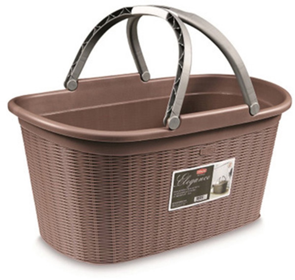 Heupwasmand 'Elegance' - 35 Liter - Wasmand met handgrepen - Taupe