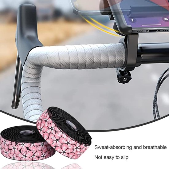 Ruban De Guidon De Vélo De Route 210 Cm - Antidérapant, Confortable - Pour Vélos De Course Ou Ville - Kit Complet Avec Embouts - 7