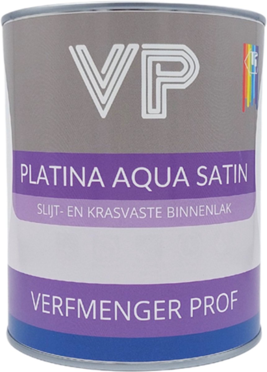 VP Platina Aqua Satin 2,5 liter RAL 7021 Mengkleur