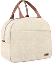 Sac isotherme BOTC - Sac à lunch - 7 litres - Petit sac isotherme - Sac isotherme isolé - 25x21x14cm - Beige