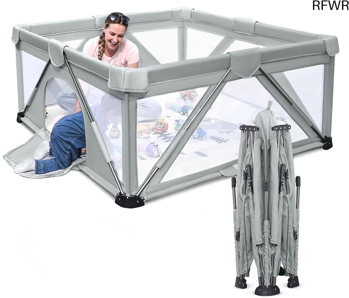 RFWR® Opvouwbare speelruimte voor baby's en kinderen - Draagbare kinderbox voor binnen en buiten (120 x 160 cm)