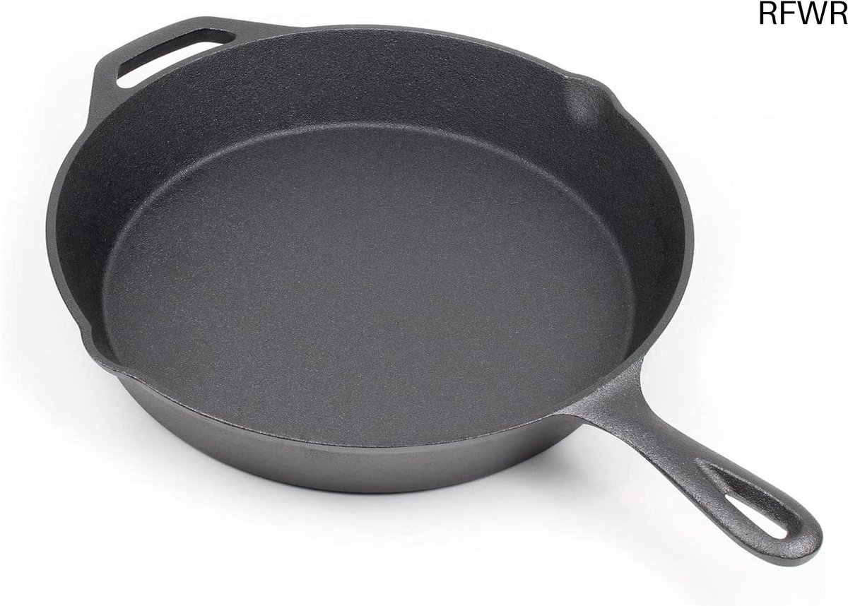 RFWR® Gietijzeren koekenpan 30 cm met schenktuit en handgreep