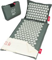 Northwall Spijkermat met Kussen & Draagtas - Acupressuur mat met Spijkerkussen - Spijkerbed - Acupunctuur - Meditatie - Shakti Massage - Grijs