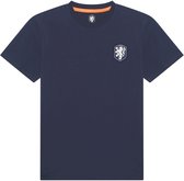 T-shirt avec logo de Nederlands Elftal pour homme - Taille M - Bleu marine - KNVB - Maillot de football - Vêtements de supporter - Produits dérivés - Blauw