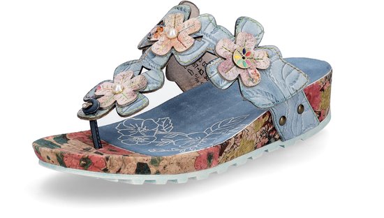 Laura Vita dames muiltjes blauw