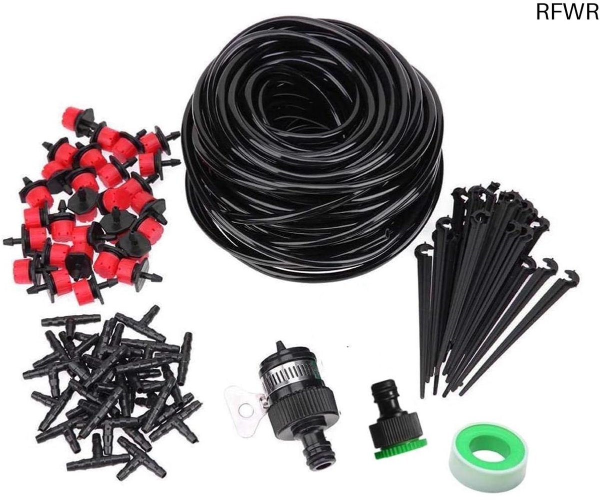 RFWR® Micro Druppelirrigatieset 15M voor Tuin en Planten - Zelfwater Gevend Systeem voor Bloemen en Bonsai