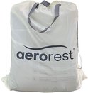 Wit Aerorest draagtas met grijze hengsels en logo.