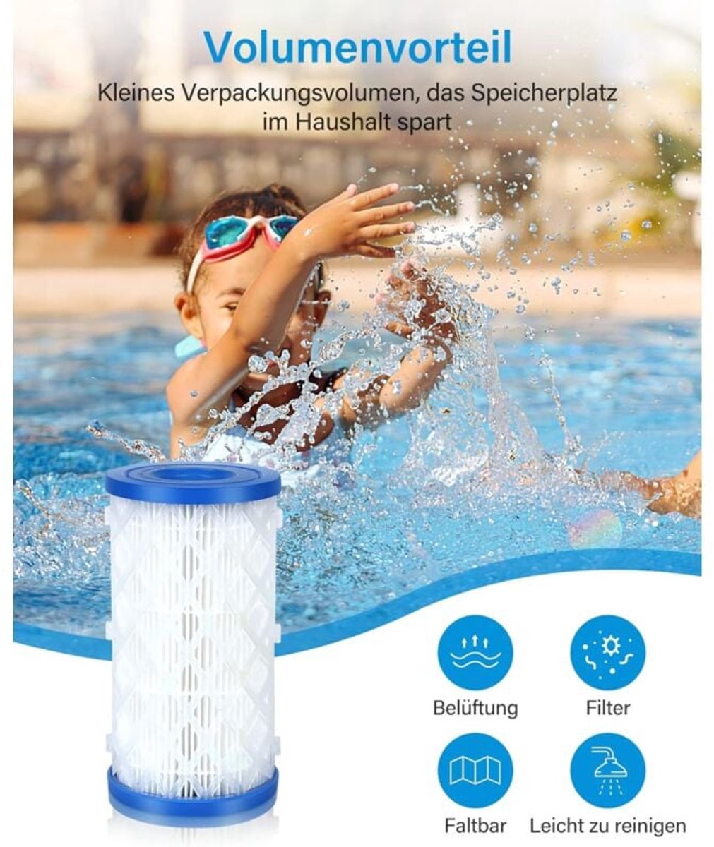Zwembadfilterpatronen - 5-stuks - Spa-filter - Filterpatronen - Voor Intex Bestway filterpomp - Type A & C Accessoires – foto 3