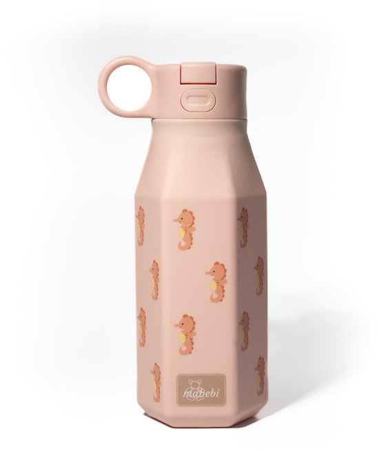 Mabebi MBB_ADZ - gourde avec système de clic - gourde étanche pour enfants - gourde pour les déplacements - gourde avec paille