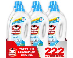 Omino Bianco Sensitive - Vloeibaar wasmiddel - 6 x 1.48 L - Geconcentreerd