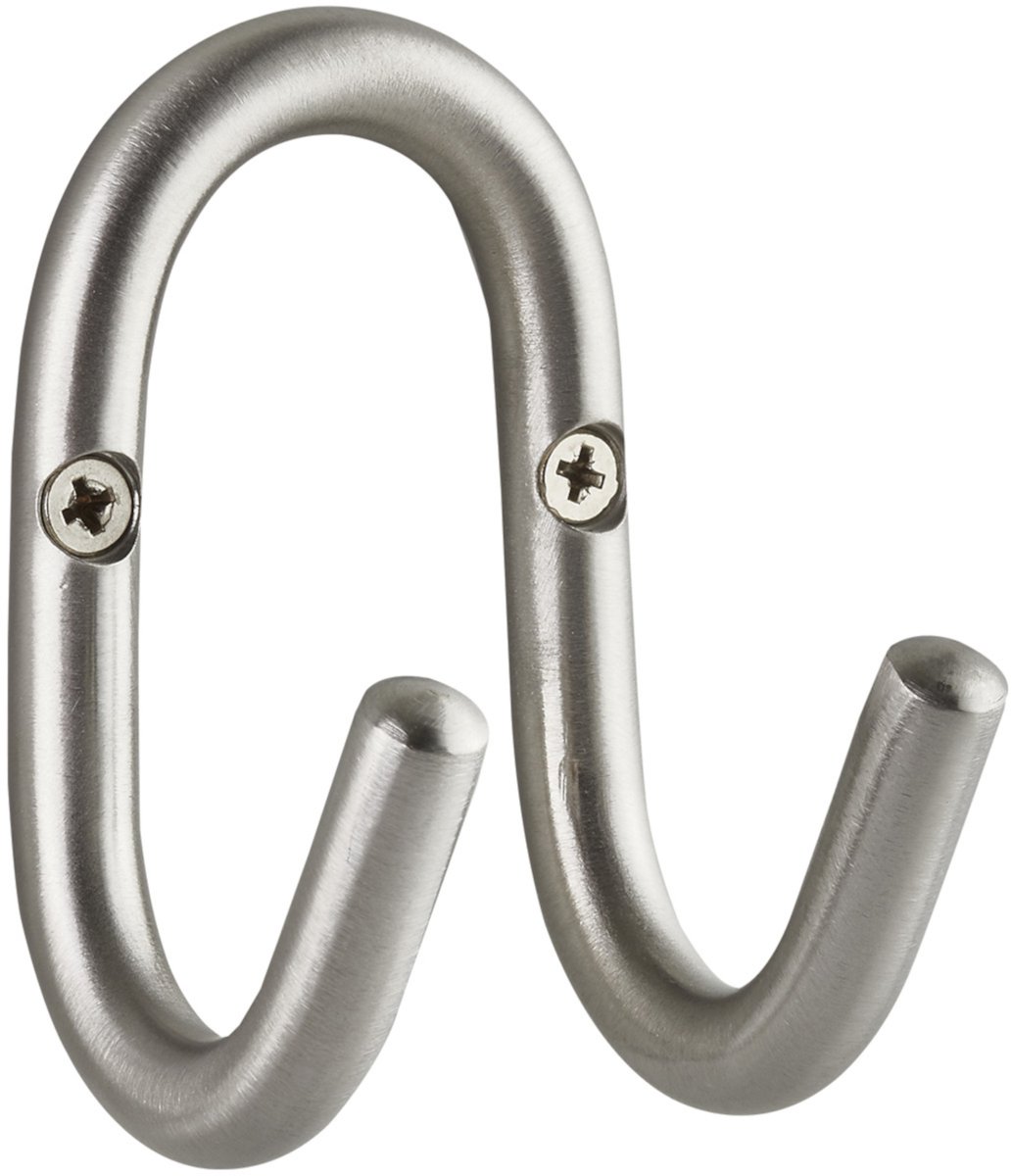 Sotech jashaak FARA 88 x 51 mm echt roestvrij staal geborstelde jashaak wandhaak jashaak hanger Geborsteld roestvrij staal - FARA klein