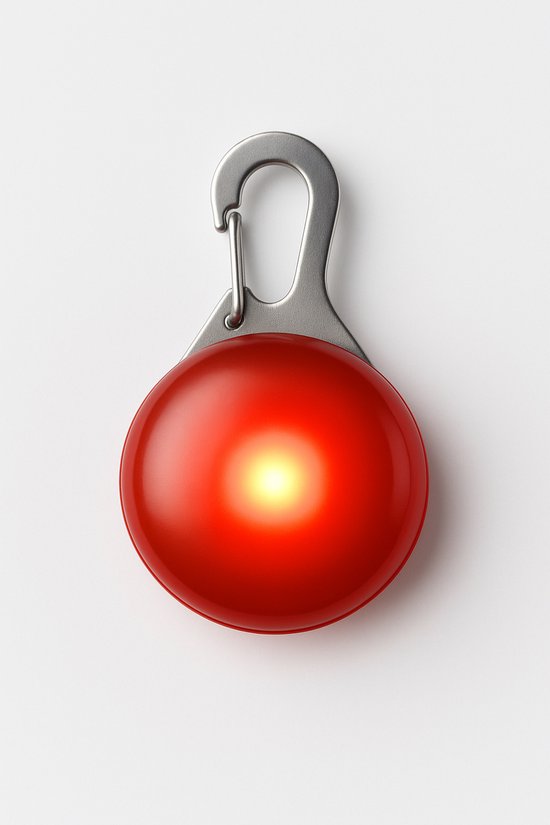 Professor Q – LED Lampje voor Honden – Rood – Hondenlampje voor Halsband – Waterdicht – 3 Lichtstanden – Batterij Inclusief