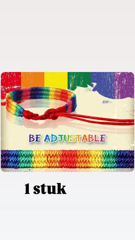 Regenboog armbandje – Ik mag zijn wie ik ben