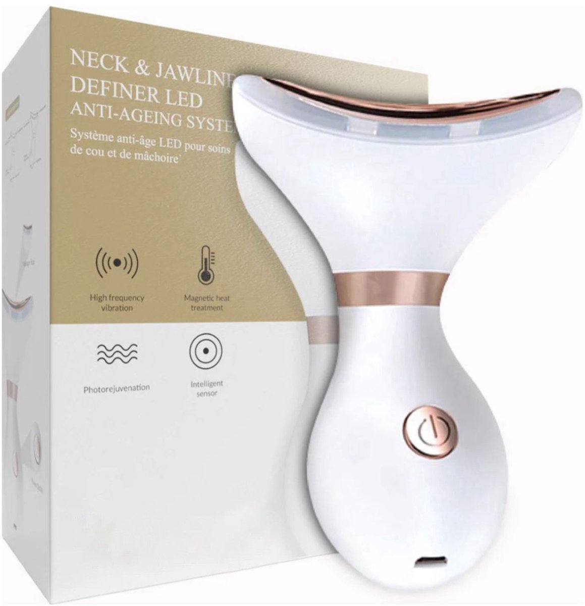 Goedkoopste Erth Skin - Neck & jawline definer LED anti-ageing system - Anti-wrinkle - RED Light therapie