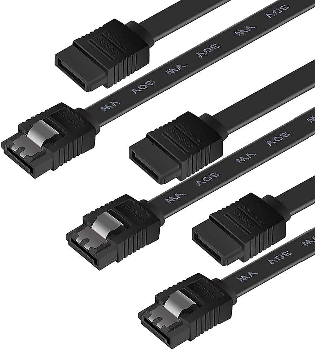 Benfei 3-Pack SATA kabel - Sata III data Speed - voor SSD, HDD en ODD - 50 centimeter