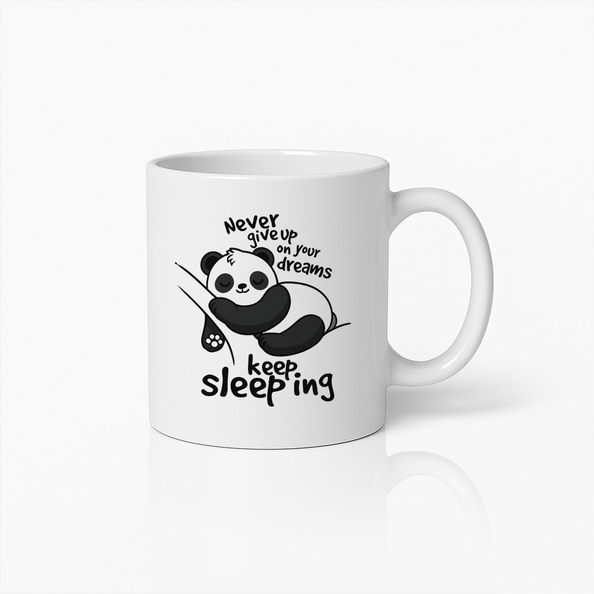 Schattige Panda Koffiemok – Grappige Keep Sleeping Inspirerende Beker voor Thuis & Kantoor