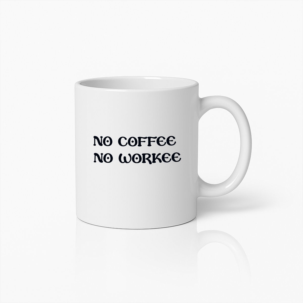 No Coffee No Workee Mok – Grappige Koffiemok voor Thuis en Kantoor