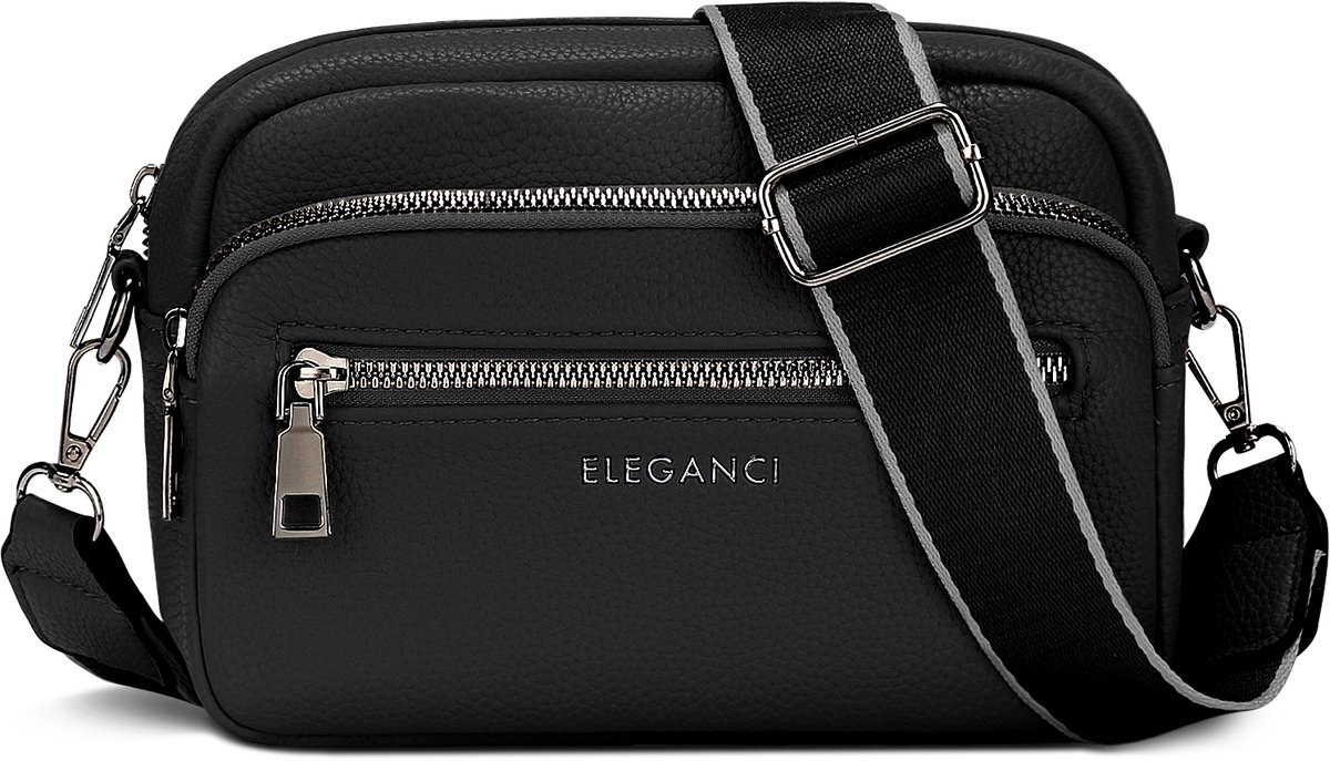 Eleganci® - Bumbag Dames – Telefoontasje - Heuptas Dames Crossbody - Festival Tas met Verstelbare Tassenriem – Black