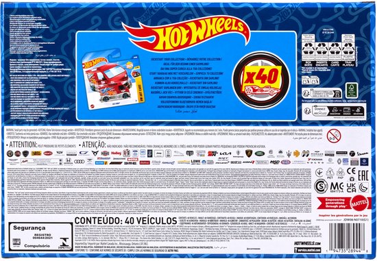 Hot Wheels 40 stuks, set van 40, schaal 1:64 speelgoedracewagens, reddingsvoertuigen of vrachtwagens (stijlen kunnen variëren) van Hot Wheels — afbeelding 2
