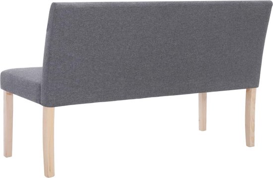 vidaXL Bankje 139,5 cm polyester lichtgrijs