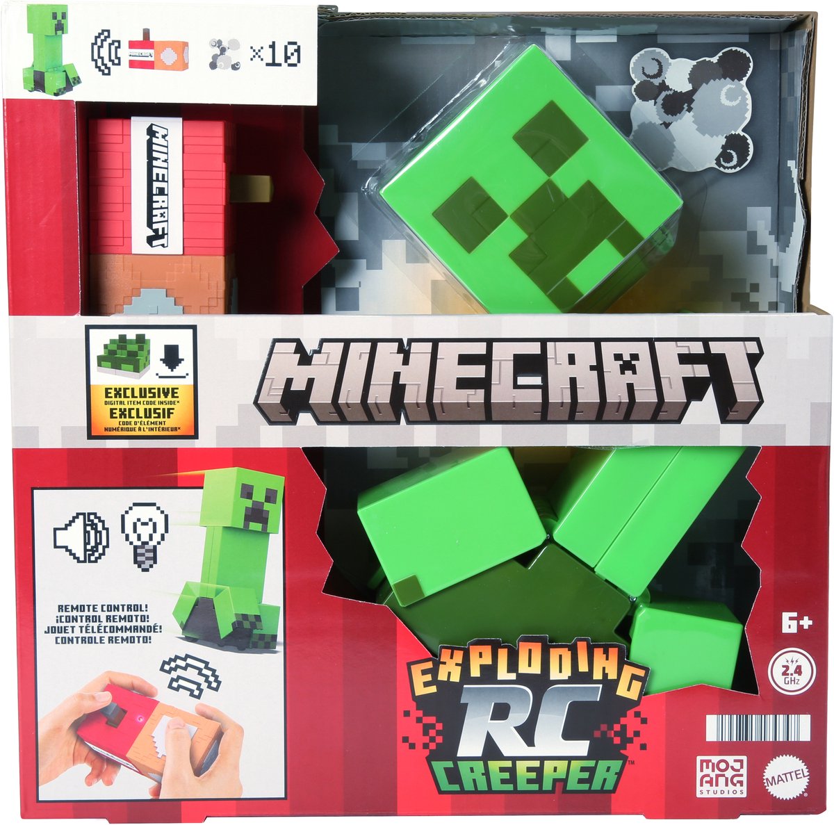 Mattel Minecraft afstandsbediening speelgoed Exploding Creeper RC 30 cm.