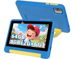 kotsren KT1018 - Android 13 kindertablet - 7 inch - 8(3+5)GB RAM/64GB ROM– 2500mAh - Blauw
