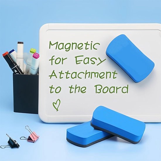 Desq Magnetische Whiteboardwisser Navul Vilt, Blauw