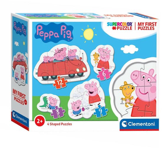 Clementoni - 4 puzzels in 1 - 3,6,9 en 12 stukjes - Peppa Pig - Puzzel Voor Kinderen - Vanaf 2 jaar