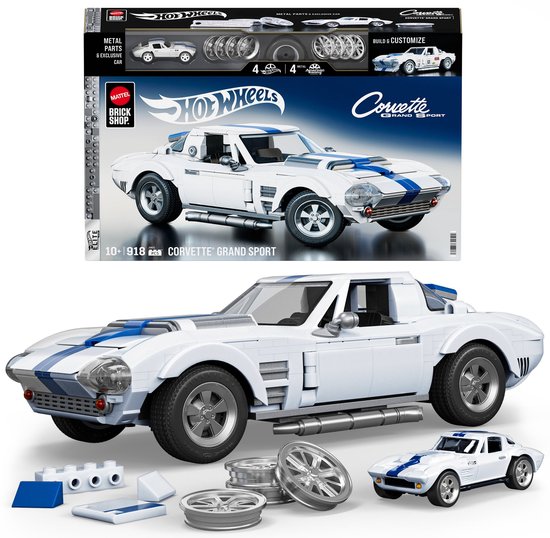 Mattel Brick Shop Hot Wheels Corvette Grand Sport bouwset voor volwassenen
