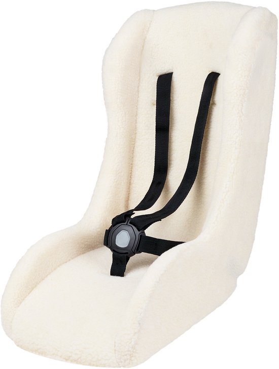 Polisport Mini Pelican Dreumesschaal/Stoelverkleiner voor fietskar of bakfiets - Faux Schapenvacht - 5 puntsgordel