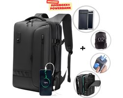 CarryQuest® - Vacuum Rugzak RZ/TX Pro - incl. JuiceBoxx® Powerbank en Draadloze Pomp - USB Uitgang - Zwart