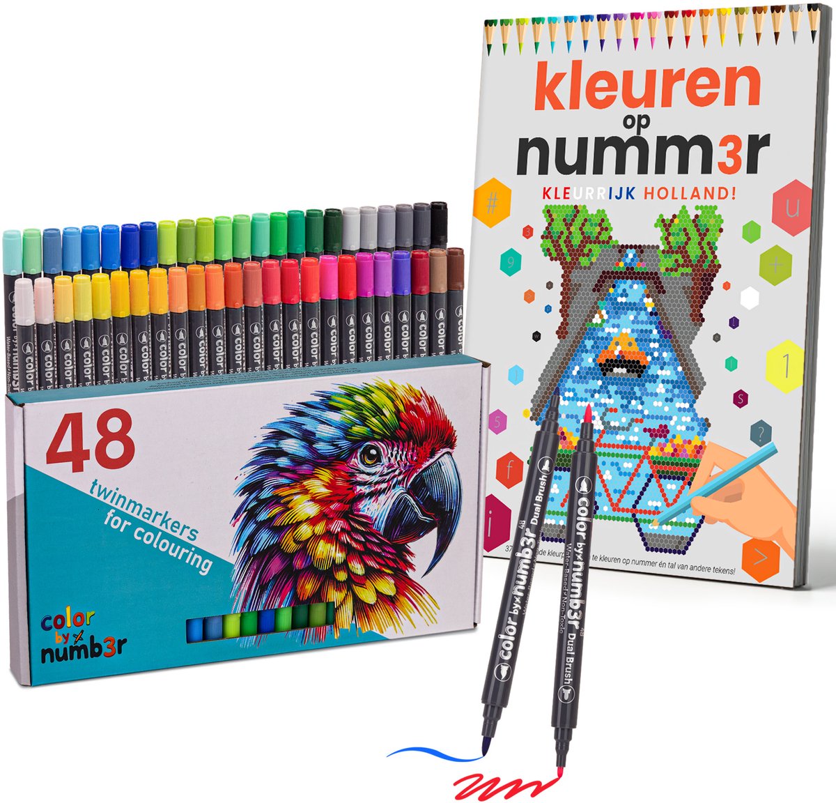 Kleuren op nummer kleurplaten → Leuk voor kids